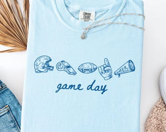 Comfort Colors Football Game Day Shirt, Football Season T Shirt, Football Mama Tee, Women Football Fall Season Shirt, Football Mom T-Shirt