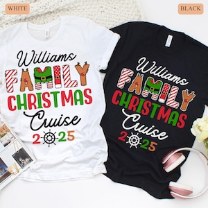Personalized Christmas Cruise 2025 Shirt, Custom Family Christmas Cruise Crew Tee, Family Christmas Cruise Shirt, Christmas Family Vacation