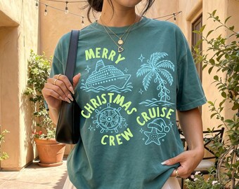 Merry Christmas Cruise Crew Comfort Colors Shirt Santa Merry Cruisemas Shirt Family Christmas Cruise Tee Funny Matching Holiday Cruise Tee