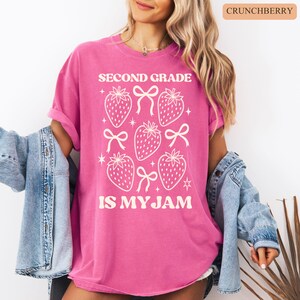 Comfort Colors Second Grade Teacher Shirt Second Grade is My Jam 2nd Grade Team Teacher TShirt Elementary School Teacher Appreciation Gift
