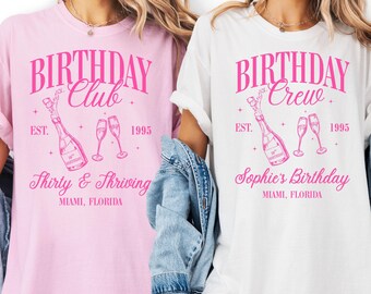Comfort Colors 30th Birthday Shirt Custom Birthday Party Matching Group Tee 30th Birthday Gift 30th Birthday Crew Social Club Cocktail Shirt