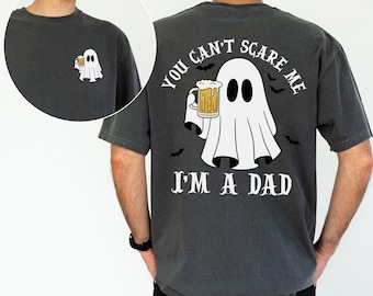 Comfort Colors Dad Halloween Shirt Spooky Daddy Ghost Tee Funny Ghost Dad TShirt Halloween Dad Pregnancy Announcement Halloween Gift For Dad