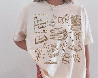 Comfort Colors Cute Book Lover Shirt Bookworm Tee Reading Club Librarian Gift Bookish Merch Reader Teacher Gift Book Girly T-Shirt Read Book