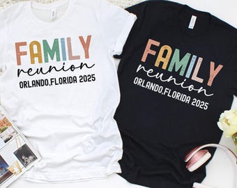 Custom Family Reunion Shirt Personalized Matching Family Reunion 2025 Custom Location Year Reunion Group Tee Cousin Crew Vacation Trip Shirt