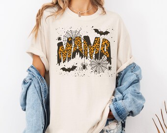 Comfort Colors Halloween Mama Shirt, Spooky Mama T-Shirt, Gift for Mom, Funny Mama Halloween Shirt, Mama Halloween Gift, Halloween Mom Tee