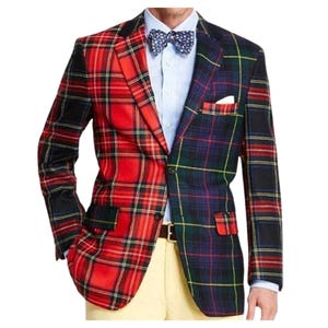 New Men&#39;s Modern Tartan Jackets | Scottish Fashion Tartan Coats | Custom Handcrafted Highland Kilt Jackets for Wedding Outfit | Gift for Him