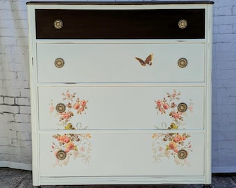 SOLD! Do not purchase dresser, credenza, vanity, feminine, antique, shabby chic, country, farmhouse, bedroom, storage, hallway, entryway