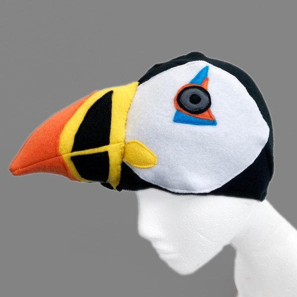 Puffin Hat. Bird, Sizes for Newborn to Adult