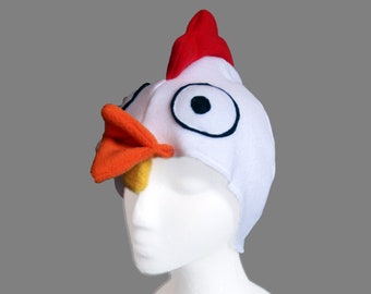 Rooster Hat. Bird, Chicken. Five Sizes: Newborn to XL, You Choose Color