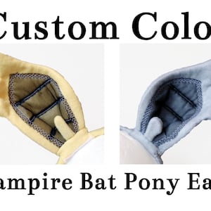 Vampire Bat Pony Ears. Custom Color OC. Fan Original Character.