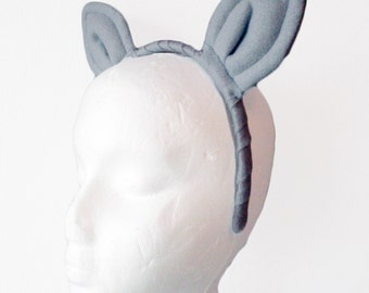 Grey Pony Ears. Gray, Headband.