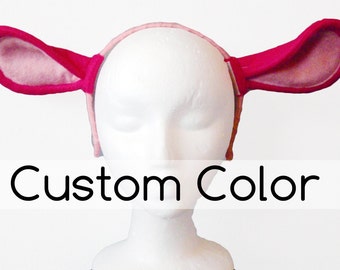 Custom Color Goat Ears. Two-Tone, Animal.