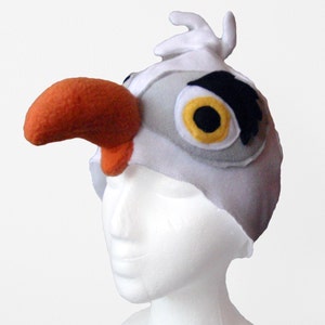 Seagull Hat. Toddler to Adult. Ocean Bird, Fleece.