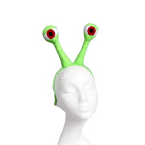 Alien Eyeballs on Stalks Headband, Green Friendly Monster