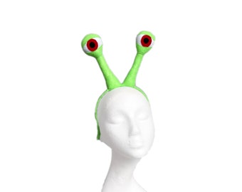 Alien Eyeballs on Stalks Headband, Green Friendly Monster