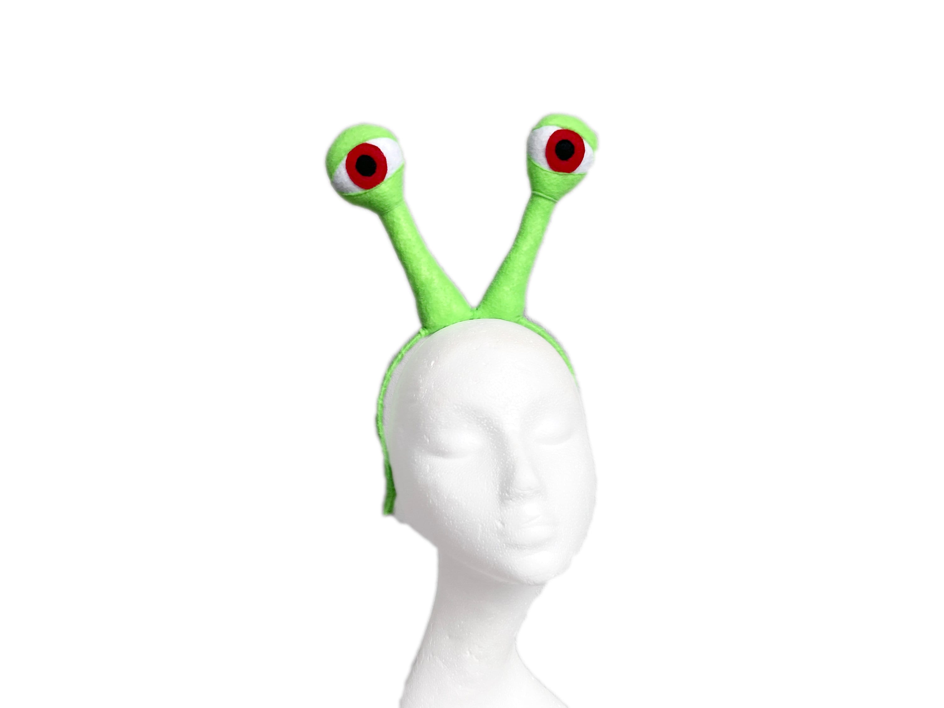 Alien Augapfel auf Stielen Stirnband, grüne freundliche Monster
