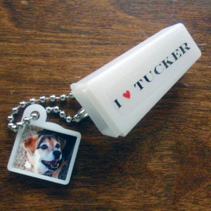 Pet Keepsake. Personalized Photo & Words. Keychain Viewfinder. Photo Included.