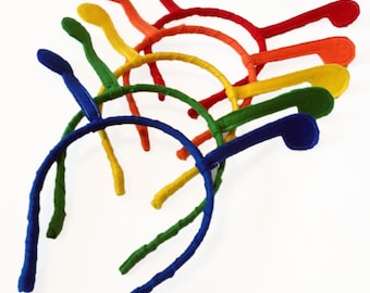 Tiara de feltro com antenas, conjunto de 5: insetos, borboletas e fadas - lembrancinhas para festas.