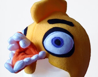 Chicken Hat with Teeth, Scary Yellow Bird, Five Sizes