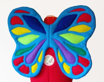 Hungry Caterpillar inspired Butterfly Wings. Two Sizes. Durable.