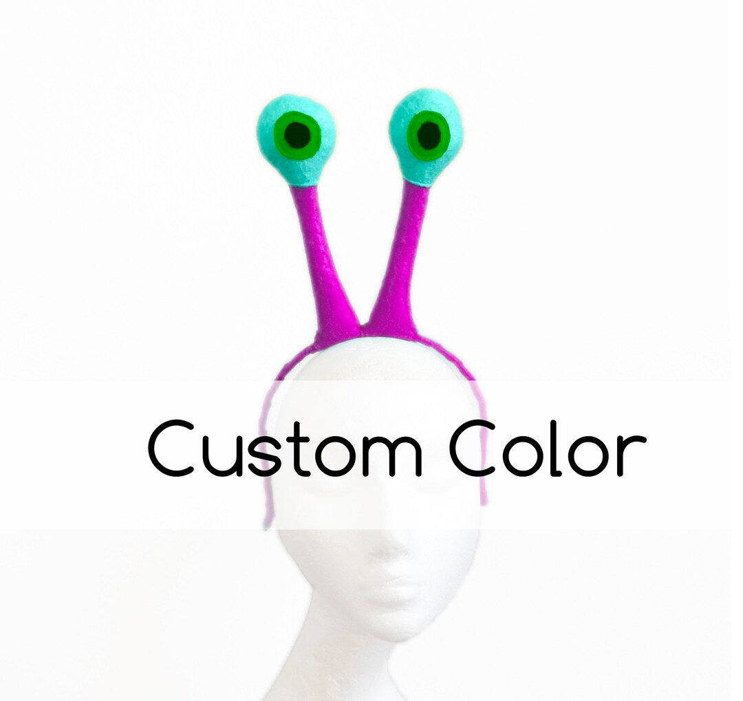 Custom Color Snail Eyes, Antenna. Fun Cute Alien, Slug, Monster, on