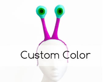 Custom Color Snail Eyes Headband, Felt Alien Monster Costume