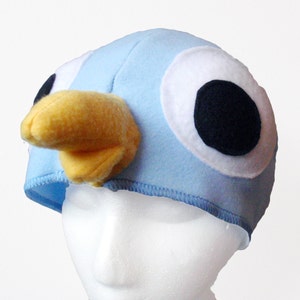 Big-Eyed Pigeon Hat. Light Blue Bird.