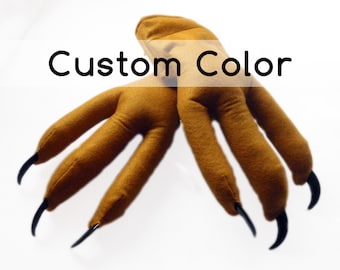 Pés de pássaro com garras, cor personalizada. Quatro tamanhos. Raptor, dragão, dinossauro.