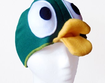 Big-Eyed Duck Hat. Five Sizes: Newborn to XL.