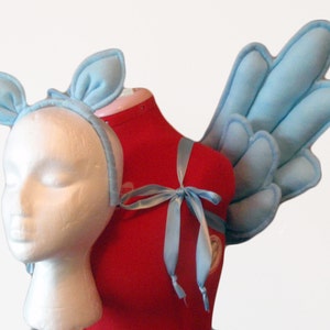 Blue Pegasus Wings and Ears. Sturdy, Quality.