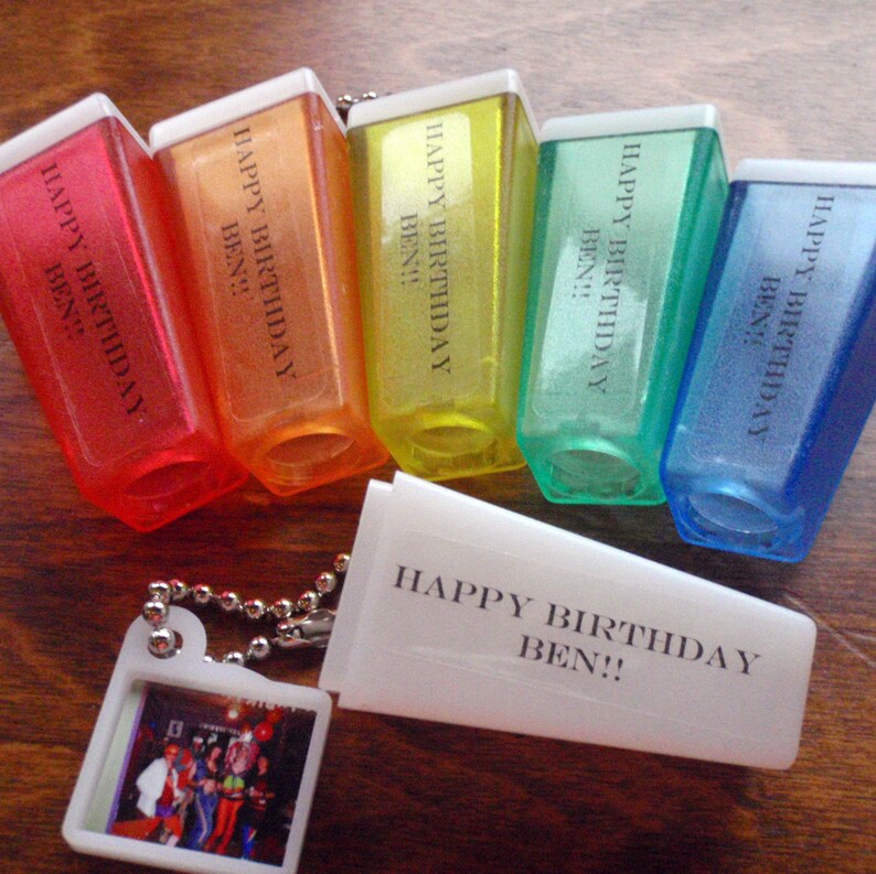 5 CUSTOM ORNAMENTS or keychains. You Choose Words Photo Etsy