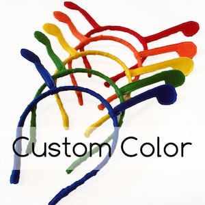 Custom Color Antenna. Bug on Metal Headband. Butterfly, Antennae, Felt. Halloween, Purim.