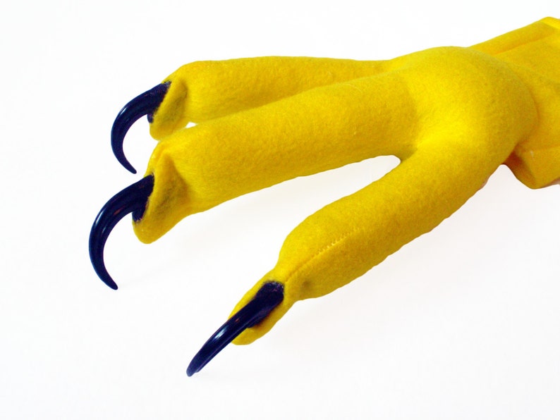 Bird Feet, Yellow. Four Sizes. Optional Talons. Costume. image 2