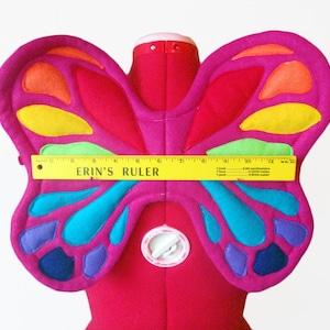 TINY Rainbow Monarch Wings for Toddler, Baby Fairy. Felt, No Wire. Original design.
