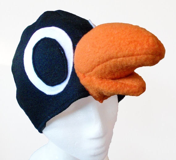 Baltimore Oriole Bird Hat. Black Orange 