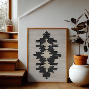 Aztec Pattern Wall Art, Southwest Artwork, Boho Western Prints, Mexican Blanket Style Design Home Decor, Housewarming Gift, Digital Download