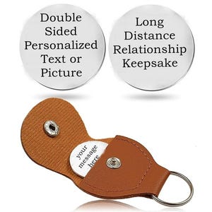 Portachiavi con monete in acciaio inossidabile, ricordo personalizzato, da regalare come regalo commemorativo, pensando a te, regalo personalizzato