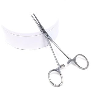 May include: Stainless steel hemostats with a locking mechanism and the word "Captain" engraved on the side.