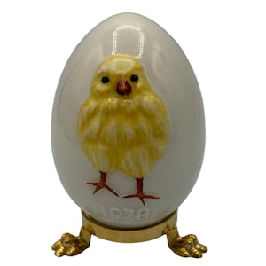 Huevo de Pascua de porcelana Goebel, edición vintage de 1978.