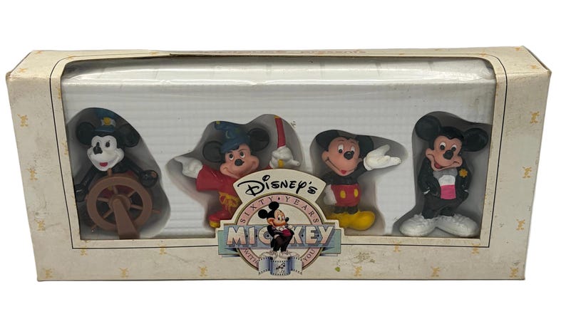 Vintage 1988 Mickey Mouse 60th Anniversary Limited Edition Set of 4 Figures by Applause image 1