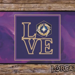 Tapete de juego TCG inspirado en Lorcana Love / Tapete de juego TCG personalizado / Accesorio de juego de cartas premium