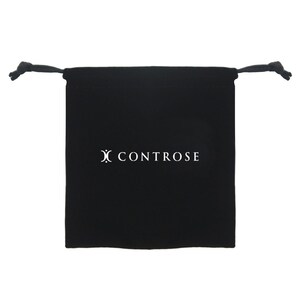 May include: A black velvet drawstring bag with the white text "CONTROSE" printed on the front.