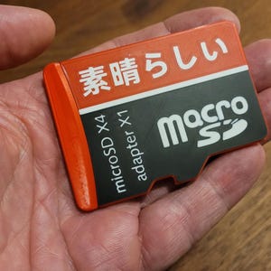 Design Micro-SD-Kartenhalter - Stylish 5-Slot Micro SD Card Holder - Unique Big SD Card Design - 3D Printed