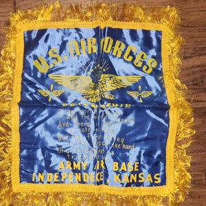 U.S. Air Forces friendship flag 1940's-1950's era. Army Air Base, Independence, Kansas.