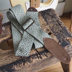 Tapestry Woven Guitar Strap - Made In USA Leather Ends