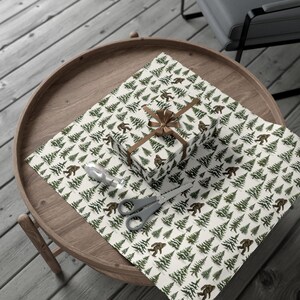 Bigfoot in Winter Gift Wrap, Christmas Gift Wrap, Holiday Present, Festive Gift Packaging, Xmas Wrapping Sheets image 4
