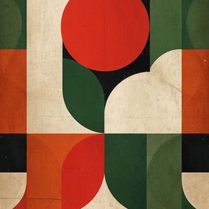 Mid-Century Modern Style Gift Wrap, Geometric Design Gift Packaging, Christmas Wrapping Sheets