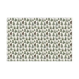 Bigfoot in Winter Gift Wrap, Christmas Gift Wrap, Holiday Present, Festive Gift Packaging, Xmas Wrapping Sheets image 2
