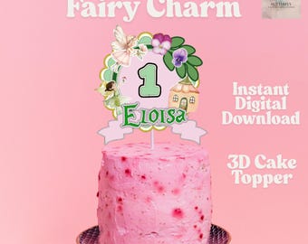 Fairy Charm 3D Cake Topper Printable – Magical Fairy Birthday Digital Download
