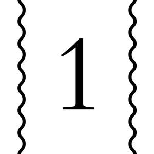 Editable Black & White Wedding Table Numbers | Modern Wedding Decor | Printable Table Numbers 1-8 | Instant Download